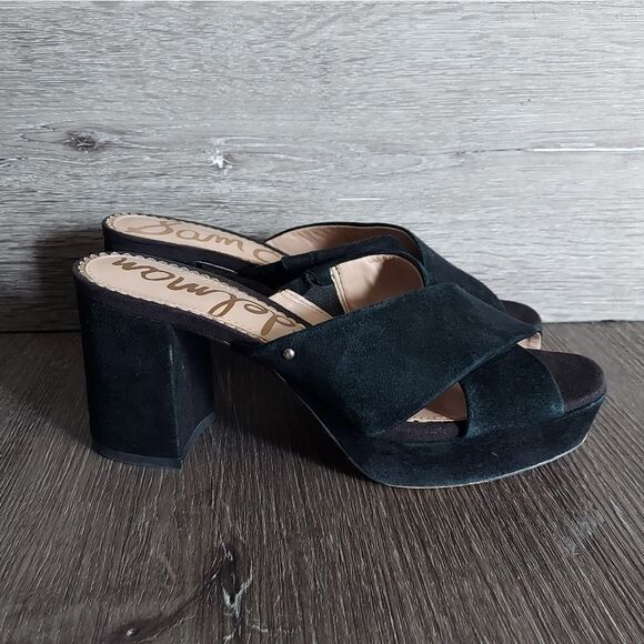 Sam Edelman Women's Jayne Suede Platform High-Heel Slide Sandals Size 5.5 - Picture 1 of 9